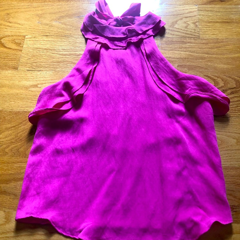 Entro brand, size small, dressy blouse, hot pink color